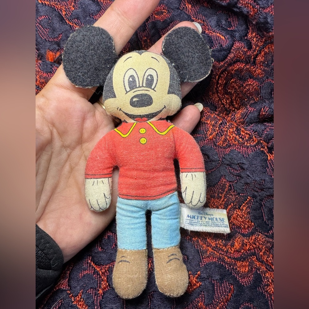 1976 Disney Mickey Mouse Plush - Red, Blue, and Black
